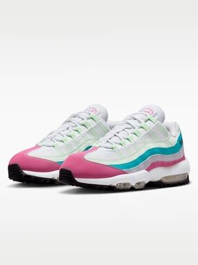 Nike Air Max 95 Golf Peony White/Pink/Blue Cushioned Low Top HV4696-600 Size 13